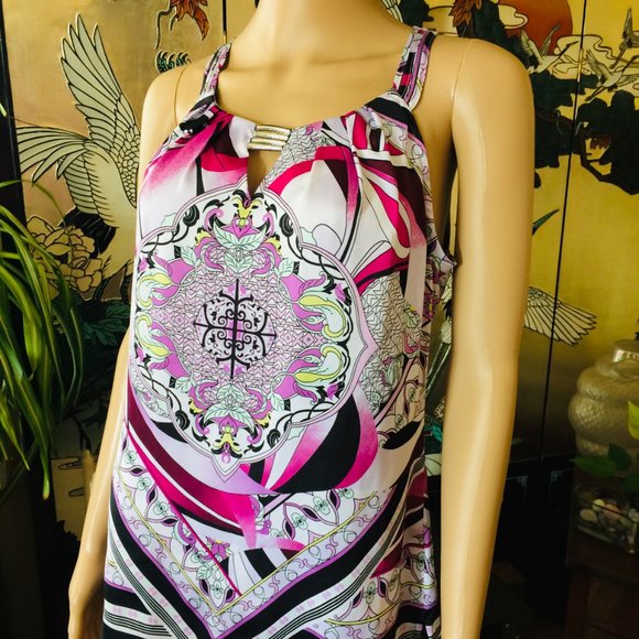 WHBM Multi Colored Top, Size 4 - Picture 4 of 8